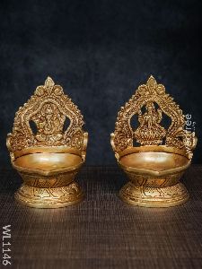 Brass Ganesh Lakshmi Diya