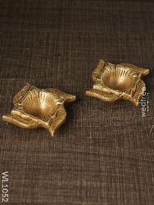 Brass Swasthik Shaped Diya