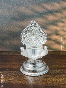 German Silver Kamakshi Diya