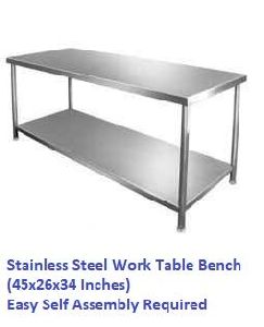 DG DEXAGLOBAL Beauty Stainless Steel Work Table