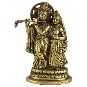 Brass Shri Radha krishna Statue