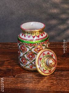 Marble hand painted container