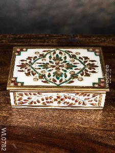 Marble hand painted rectangle box