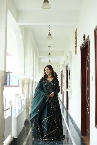 Rayon Heavy Long Gown with Dupatta