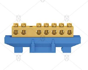 Brass Neutral Link Bar with Base