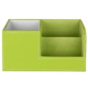 3 Compartments Green Desk Organizer