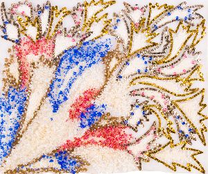 3D Glass Beads Embroidery Services
