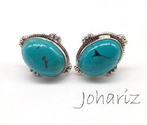Silver Turquoise Cufflinks