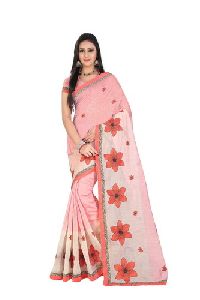 Cotton Embroidered Saree