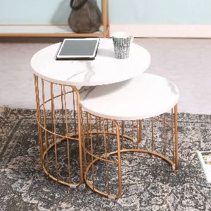 Marble Finish Nesting Coffee Table For Home