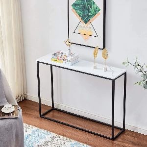 Narrow Marble Console Table With Finish Top