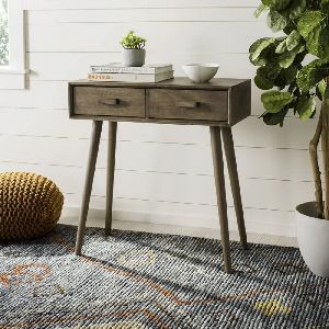 Solid Wooden Console Table With Essential 2 Drawer Storage Space