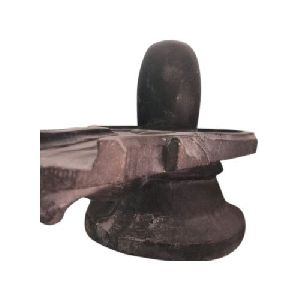 Black Marble Shivling Statue