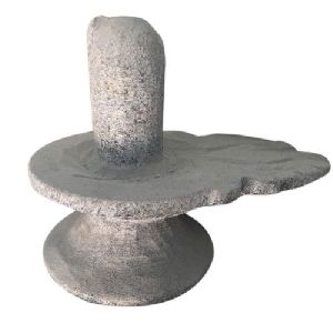 Grey Marble Shivling Statue
