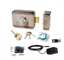 Motorized Door Lock for Wooden Doors with Receiver and one Remote Including Adapter