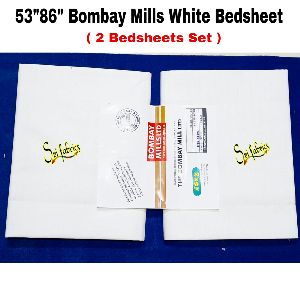 Bombay Mills White Bedsheet