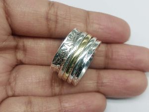 925 Sterling Silver Handmade Spinner Meditation Ring