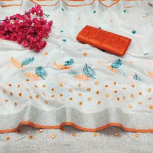 Floral Mulberry Silk Embroidery Fabric at Rs 275/meter in Surat