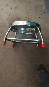 MAHAVEER INDUSTRIES Round Polished Stainless Steel Stool, For Office, Grade : M5