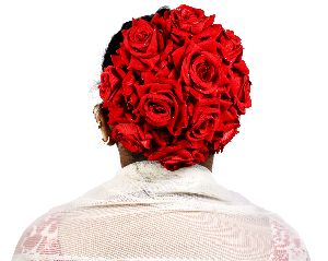 beautiful artificial rose floral juda bun gajra