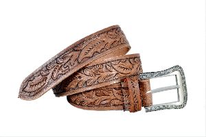 Ladies Leather Carved Belts
