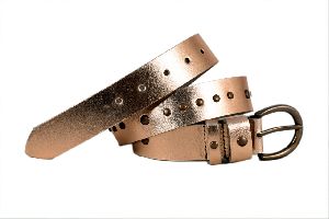 Ladies Leather Foiled Belts