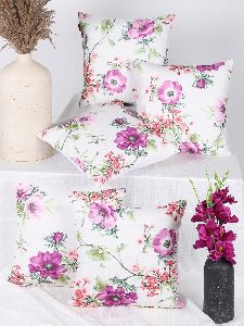 TESMARE Quality rich,  silky smooth cushion covers 16x16 Inch/40cms x 40 cms, white , 5 Pieces