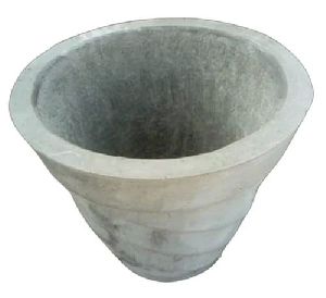 Grey Cement Flower Pot