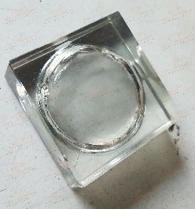 Glass Square Paperweight