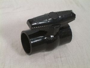 PP Black Solid Ball Valve