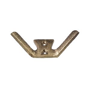 cast iron antique brass finish double coat hook