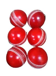 157gm Red Leather Cricket Ball