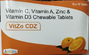 Vitamin C, Vitamin A, Zinc and Vitamin D3 Chewable Tablets