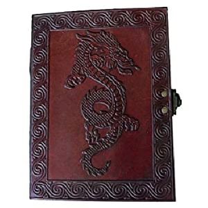 Dragon Designer Handmade Paper Leather Diary