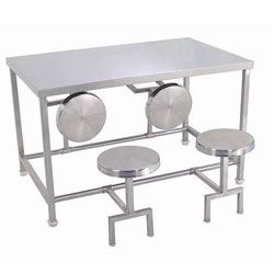 Stainless Steel 4 Seater Dining Table