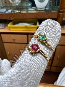 Emerald Sapphire Gold Rings