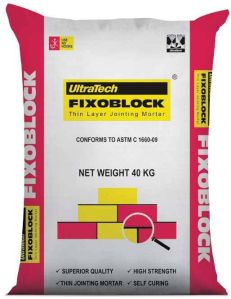 Ultratech Fixoblock Jointing Mortar, Packaging Size : 40Kg