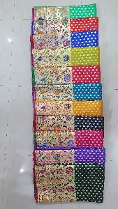 Banarasi Handloom Silk Meena Weaved One Side Border Fabric