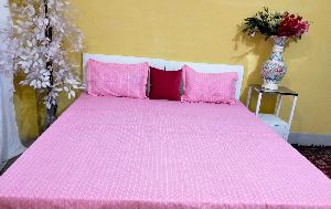 Baby Pink Double Bed Sheet