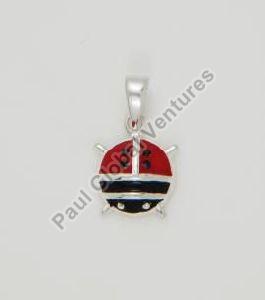 925 Sterling Silver Insect Design Pendant