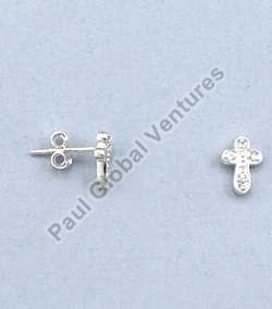 925 Sterling Silver Religious Stud Earrings