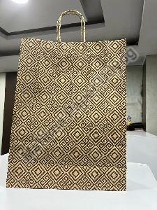 Printed Brown Paper Shopping Bags