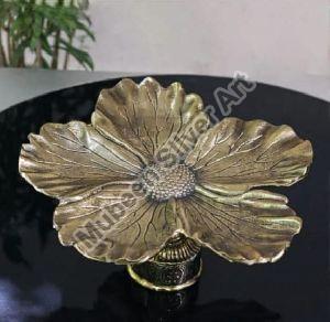 Brass Lotus Shaped Serving Tray