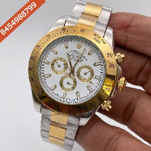 Rolex Oyster Perpetual Cosmograph Daytona Dual Tone White Dial Swiss Automatic Watch
