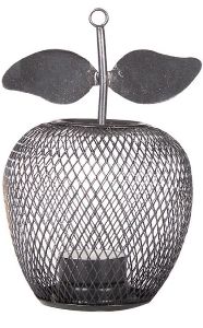 Apple Shaped Iron Candle Holder