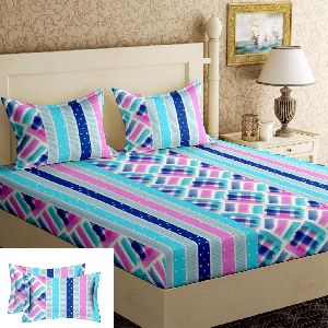double bed multi printed bed sheets