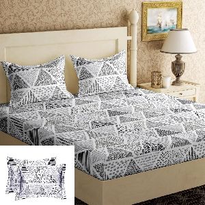 double bed grey flat bedsheet
