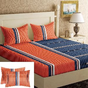 double bed red bedsheet
