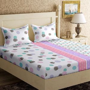 double bed mix color bedsheet