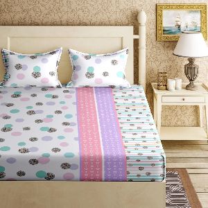 double bed mix color bedsheet